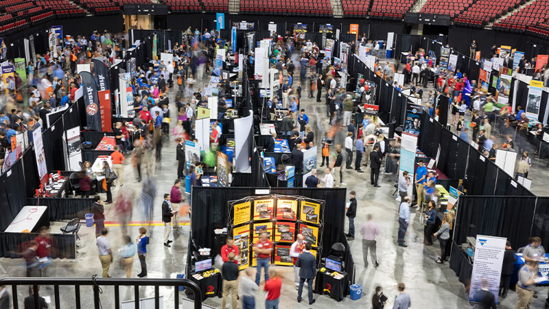 Career fair fills the floor of Pinnacle and Arena