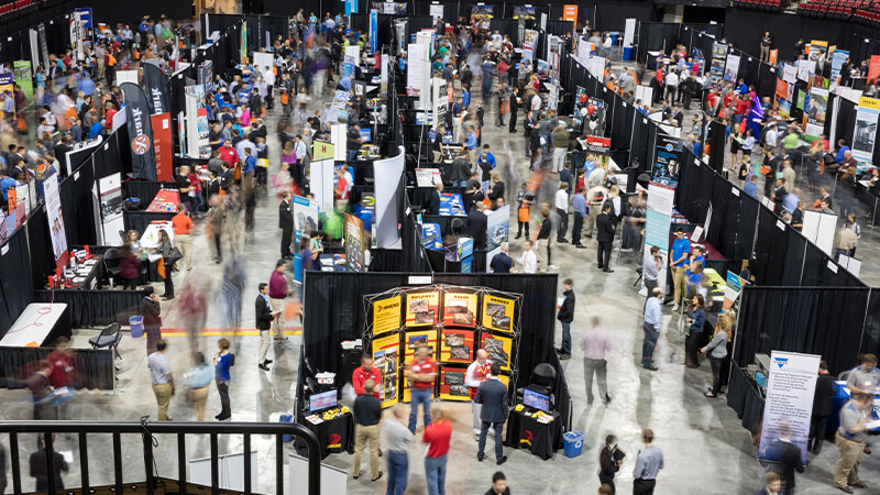 Overhead view of Career Fair