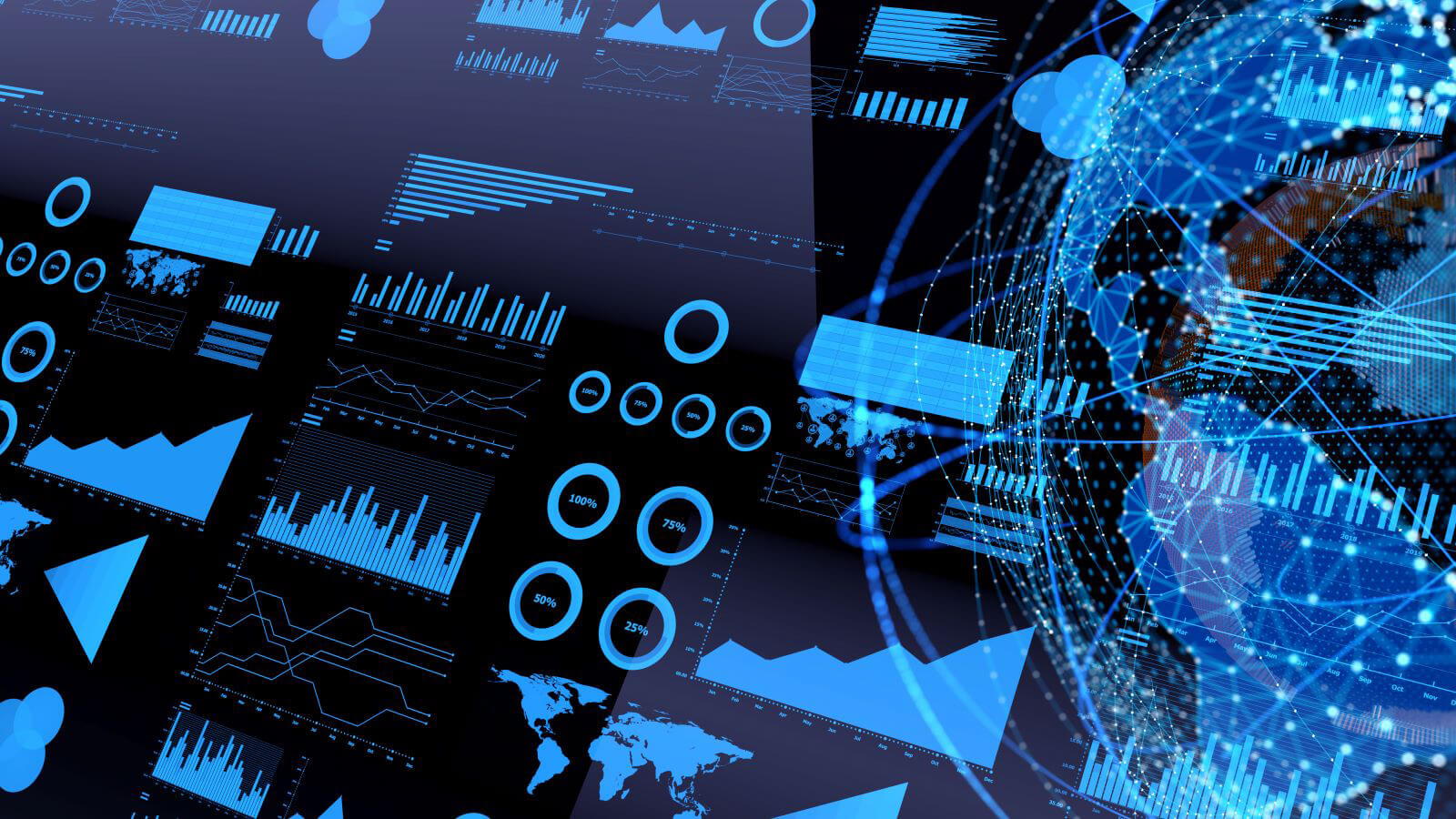 Illustration of data on screen